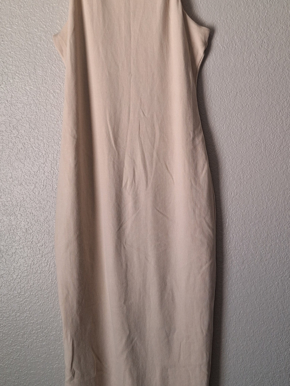 Express Sleeveless Midi Dress in Light Beige